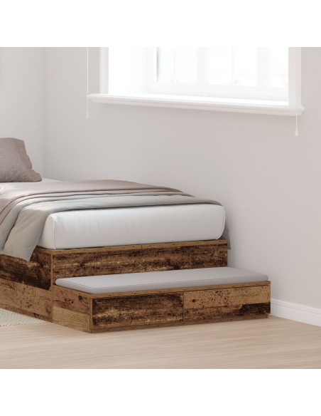 Cassetti per letto  in legno riciclato 100x36,5x16,5 cm in legno ingegnerizzato
