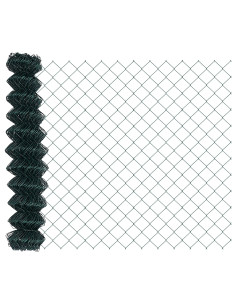 Recinzione con Posto Verde 1 x 10 m Acciaio e PVC