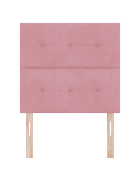 Testiera  Button Tufted Rosa 100 cm Velluto