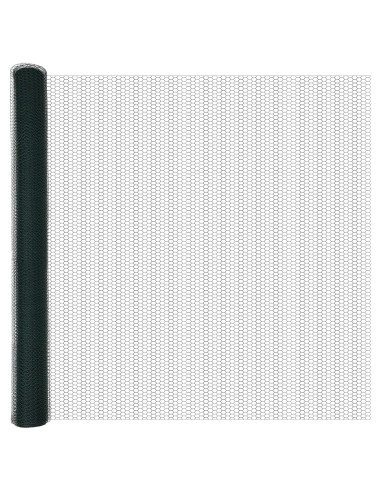 Recinzione con Posto Verde 1,6 x 25 m Acciaio e PVC