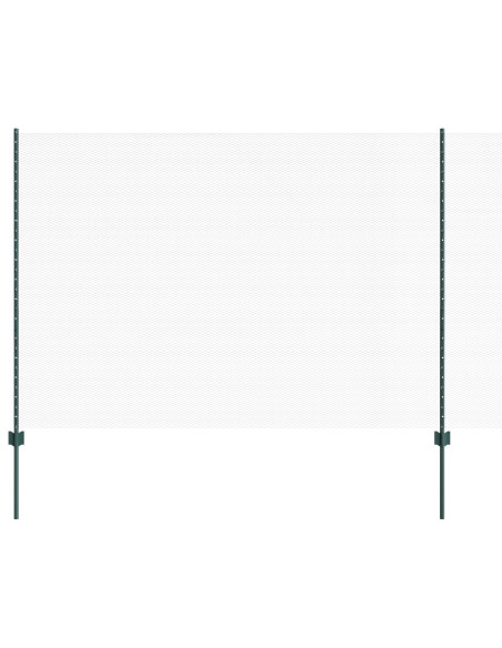 Pali di Recinzione  11 pz U-Channel Verde 160 cm Acciaio, Recinzione Esagonale  Verde 1.6x25 m Acciaio