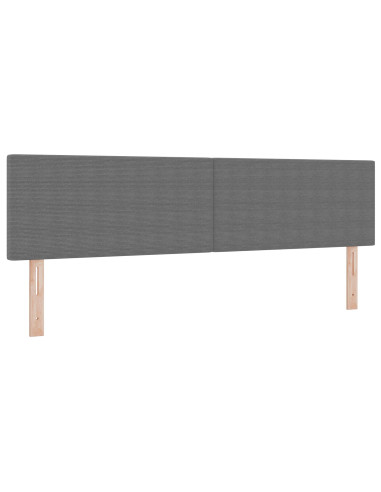 Letto a molle con testiera Grigio chiaro e bianco 180 x 200 cm