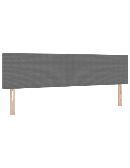 Letto a molle con testiera Grigio chiaro e bianco 180 x 200 cm