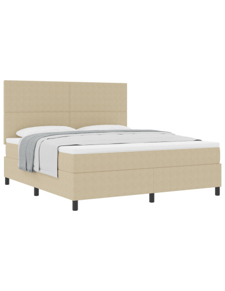 Letto a Contenitore con Materasso Verde Chiaro Grigio Super King Tessuto in Corduroy
