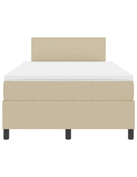 Letto con Box Spring  con Materasso & Luce LED Verde Grigio 120x200 cm Tessuto in Velluto