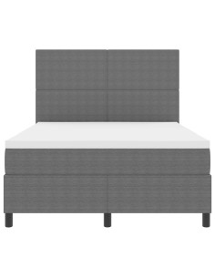 Letto a Sorgente LED Grigio chiaro e bianco 160 x 200 cm 2