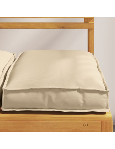 Cuscino da esterno  Set di 6 Beige Poliestere 40 x 40 x 8 cm