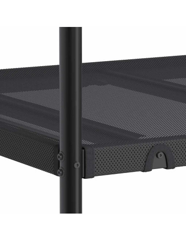 Letto a Castello senza Materasso Nero 107x203 cm in Acciaio