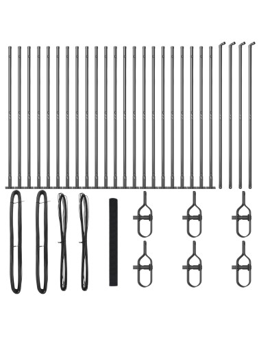 Palo della recinzione Grigio 50 x 1,5 m (maglia 12 x 12 mm)