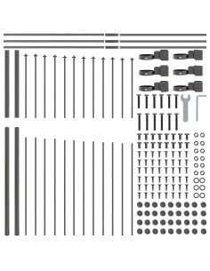Recinzione per Giardino 4 pcs Grigio 170 x 215 cm 2