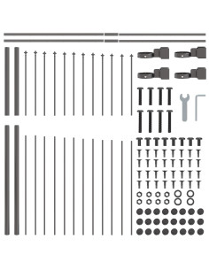 Recinzione per Giardino 5 pcs Grigio 170 x 190 cm 2