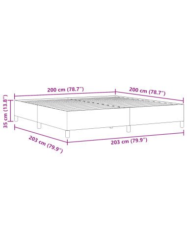 Letto a molle Grigio Verde 200 x 200 cm Velluto