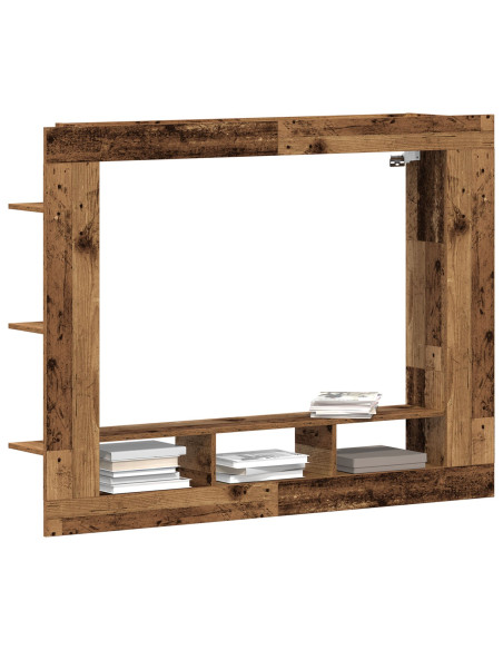 Mobile TV a Muro Legno Invecchiato 152x22x113 cm