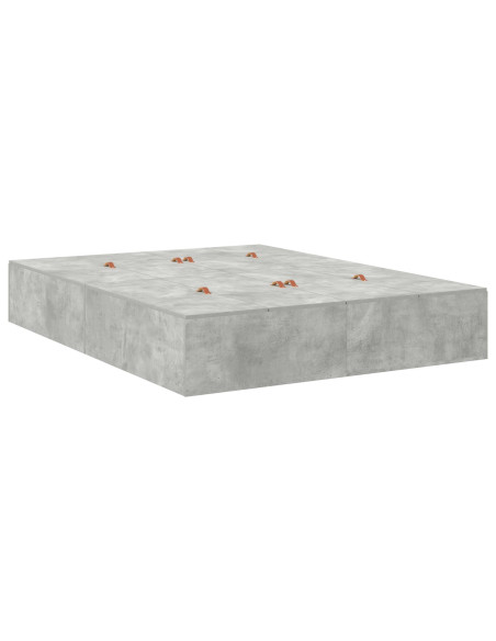 Struttura Letto con Contenitore Grigio Cemento 140x190 cm