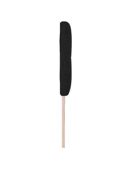 Testata LED imbottita nera 90 cm in tessuto