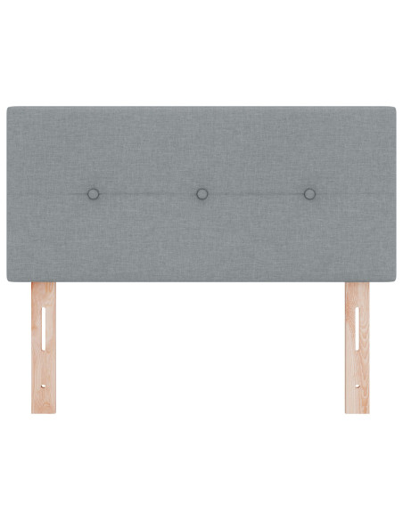 Testiera  con bottoni imbottiti Grigio chiaro 90 cm in tessuto