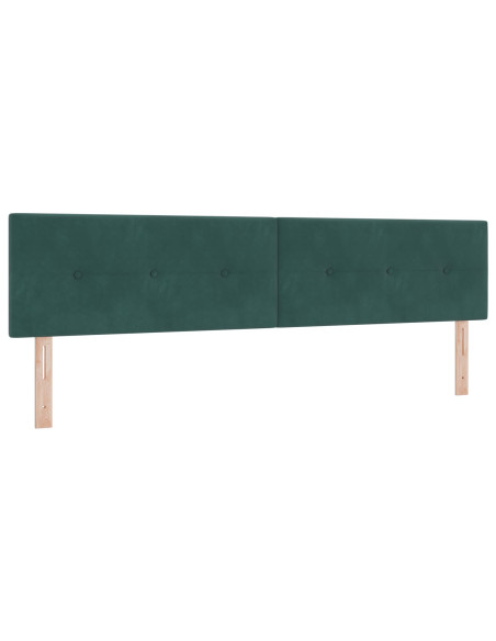 Testata LED con bottoni Verde scuro 100 cm Velluto
