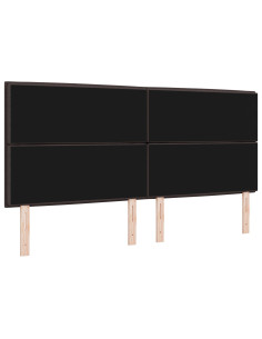 Testiera LED con testiera Marrone Scuro 200 cm Poliestere