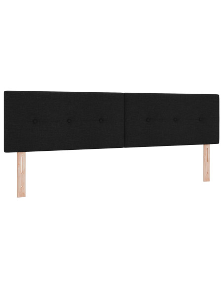 Testata LED imbottita nera 90 cm in tessuto