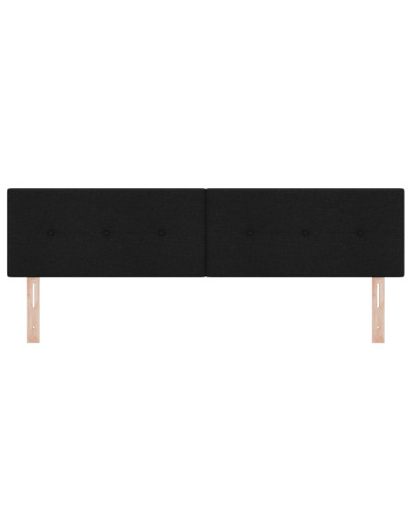 Testata LED imbottita nera 90 cm in tessuto