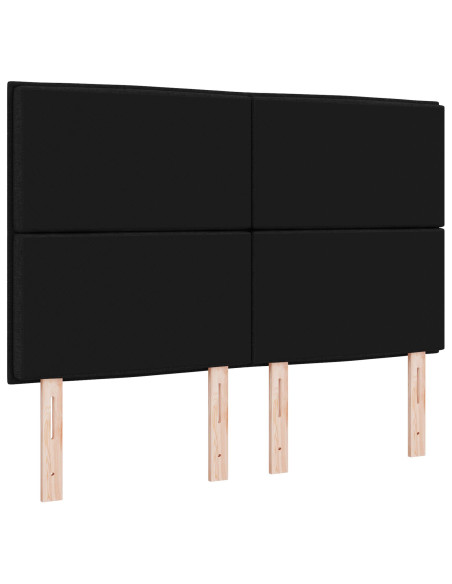 Testiera LED con luci a strisce a LED Nero 160 cm Poliestere