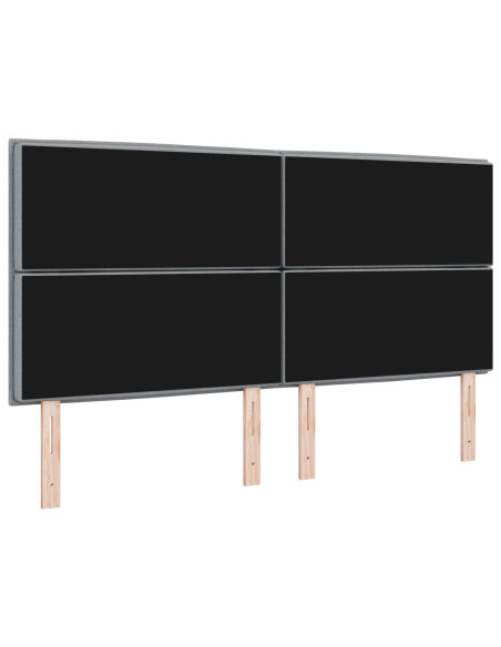Testata a LED Design Linee Grigio Chiaro 90 cm Tessuto