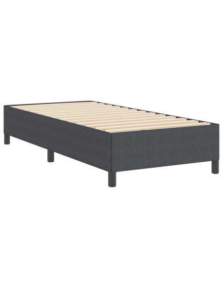 Struttura Letto Grigio Scuro 80x200 cm Tessuto Vellutato