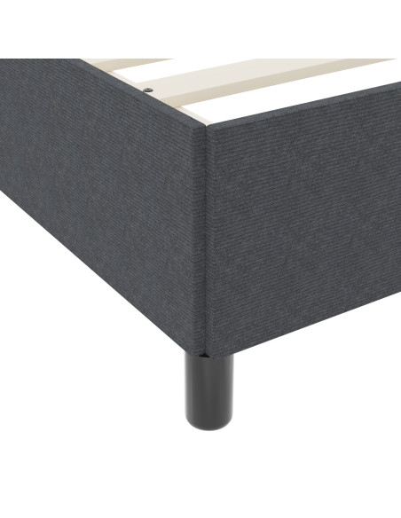 Letto a molle Grigio scuro 80 x 200 cm Velluto