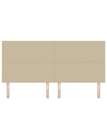Testiera  Design Semplice Verde Chiaro Grigio 200 cm Tessuto in Corda
