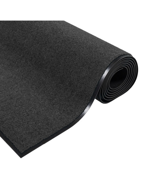 Zerbino  Antracite, Nero Polipropilene 150 x 90 x 0.9 cm Zerbino