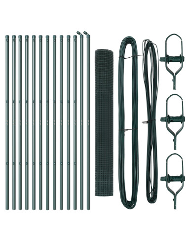 Palo della recinzione Verde 25 x 1 m (maglia 25 x 25 mm)