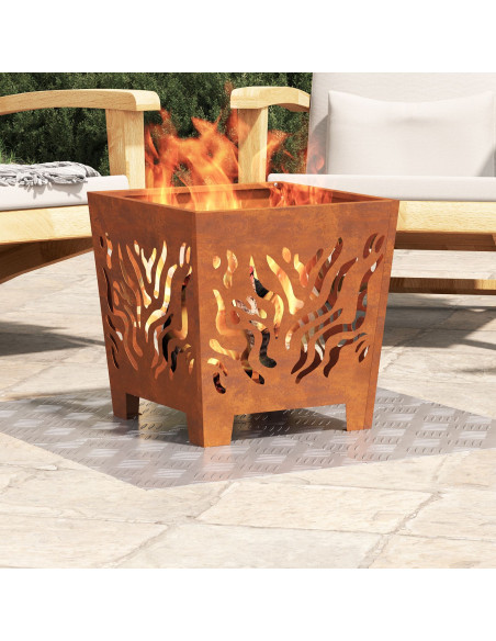 Gradini per Scale Quadrato 4 pcs Argento 40 x 40 cm Alluminio