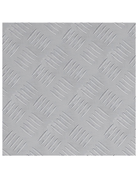 Piastre in Alluminio a Scacchi 4 pezzi Antiscivolo 40x40 cm