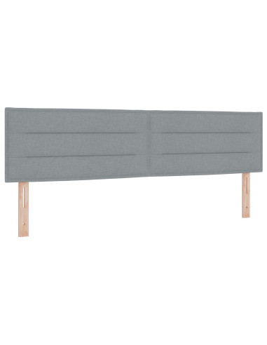 Letto a molle con materasso Grigio chiaro 180 x 200 cm Tessuto