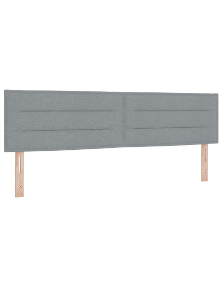Letto a molle con materasso grigio chiaro 180x200 cm tessuto