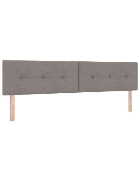 Letto con Box Spring Materasso Tortora 200x200 cm Tessuto