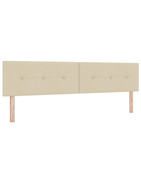 Letto a molle con materasso Crema 200 x 200 cm Tessuto