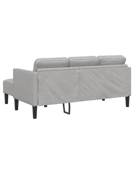 Set di divani a 2 pezzi con cuscini in tessuto grigio nuvola