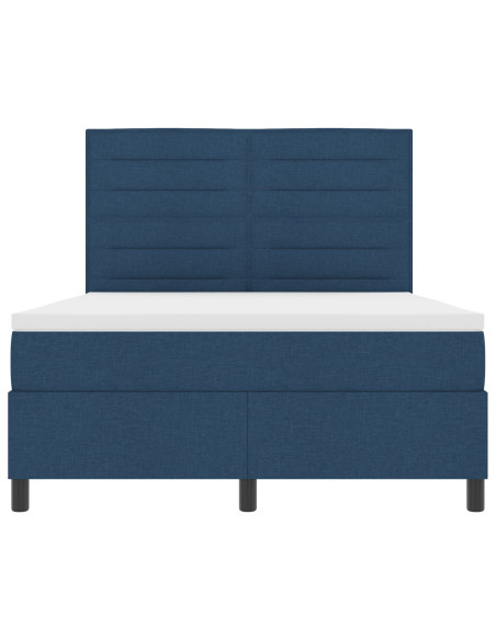 Letto Box Spring  Blu 140x190 cm Tessuto