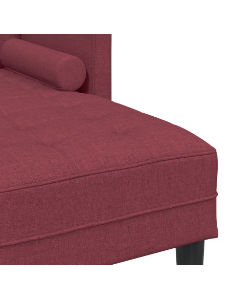 Set divani 2 pezzi con cuscini in tessuto bordeaux