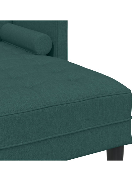 Set di divani 2 pezzi con cuscini in tessuto verde scuro
