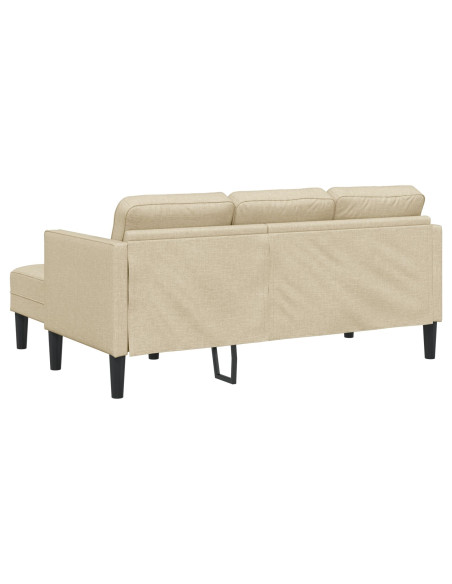Set Divano  2 Pezzi con Cuscini Tessuto Panna