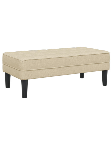 Set Divano  2 Pezzi con Cuscini Tessuto Panna
