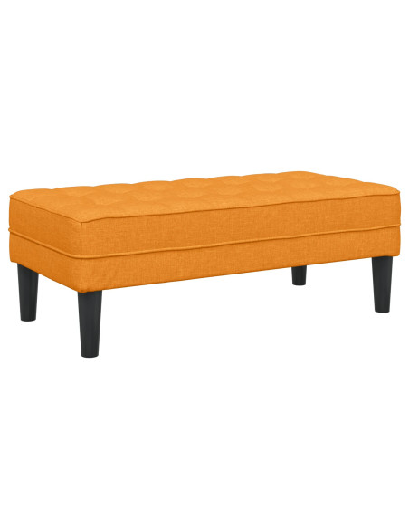 Set di divani da 2 pezzi con cuscini in tessuto giallo scuro