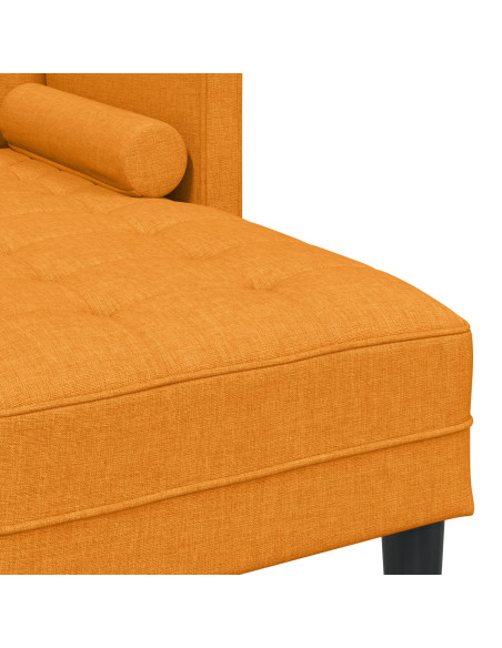 Set di divani da 2 pezzi con cuscini in tessuto giallo scuro