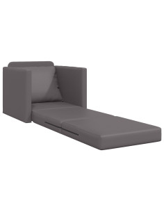 Divano letto 60cm Grigio Pelle Artificiale 2