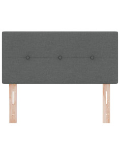 Testiera LED con testiera Grigio scuro 90 cm Poliestere 2