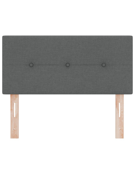 Testiera LED con testiera Grigio scuro 90 cm Poliestere