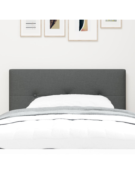 Testiera LED  Pulsantini Grigio Scuro 90 cm Tessuto