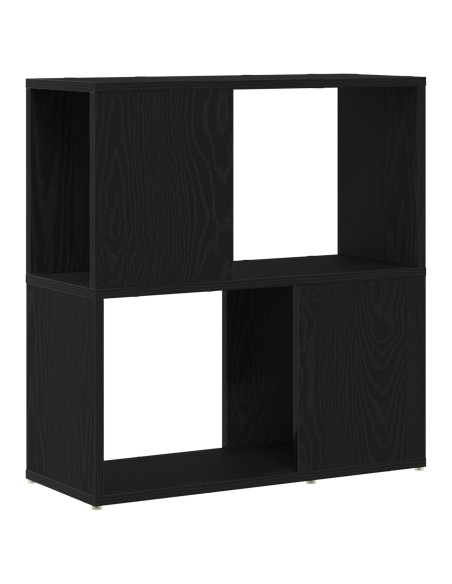 Scaffale  Nero Rovere 60x24x63 cm in legno ingegnerizzato